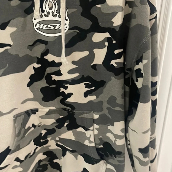 Camo Hoodie Sweatshirt Black Gray size 2X (has Company logo see photos) - Picture 2 of 16